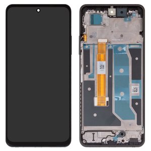 Pantalla LCD puede usarse con Realme C67 4G, negro, con marco, High Copy, RMX3890