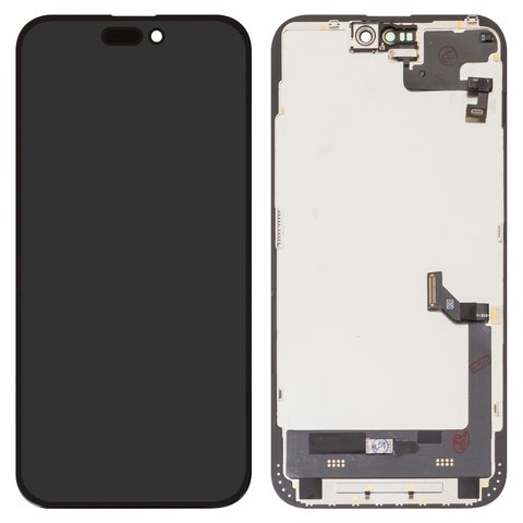 Pantalla LCD puede usarse con iPhone 15 Plus, negro, con marco, HC, sin error, OLED , DD OLED OEM soft, diagnosable