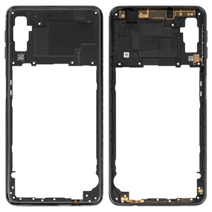 Средняя часть корпуса для Samsung A750 Galaxy A7 2018 , черная, с боковыми кнопками