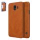 Чехол Nillkin Qin leather case для Samsung J400 Galaxy J4 (2018), коричневый, книжка, пластик, PU кожа, #6902048158863