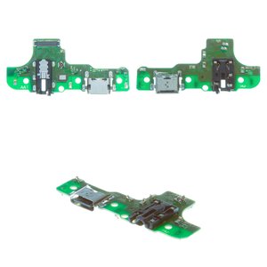 Шлейф для Samsung A207F DS Galaxy A20s, конектора зарядки, з мікрофоном, High Copy, плата зарядки, M12