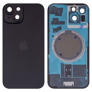 Задняя панель корпуса для iPhone 15, черная, со стеклом камеры, Original PRC 