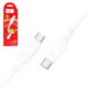 USB кабель Hoco X84, 2xUSB тип-C, 100 см, 60 Вт, 3 A, білий, #69314747771032