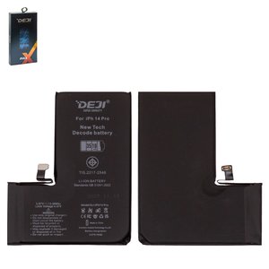 Акумулятор Deji для Apple iPhone 14 Pro, Li ion, 3,87 B, 3510 мАг, збільшена ємність, без помилки, decode battery