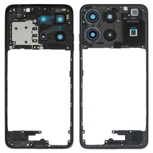 Середня частина корпусу для Motorola Moto G15, чорна