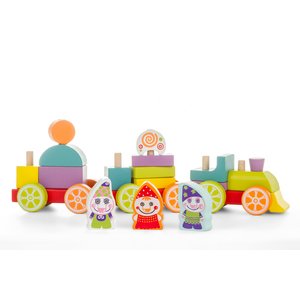 Wooden Construction Set CUBIKA Dwarfs Treasure Train LP-4